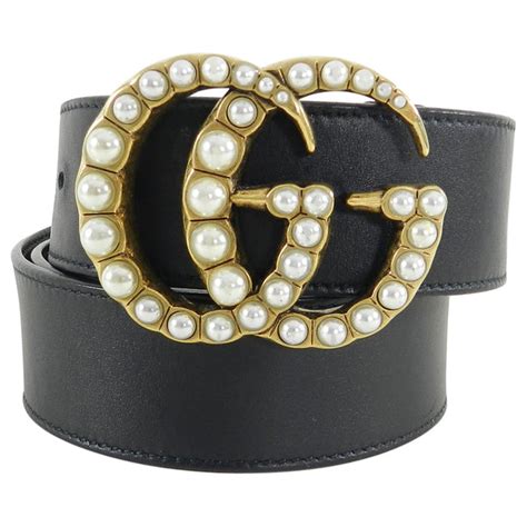 fake gucci pearl belt|gucci belt with pearl buckle.